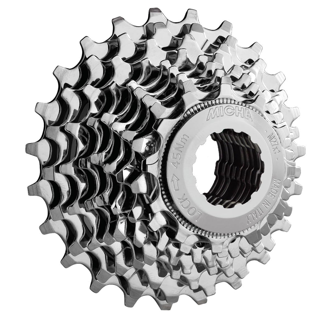 Miche Primato Zahnkranzkassette (9-Fach | 12-23 Zähne | Campagnolo kompatibel) Silber, Silber