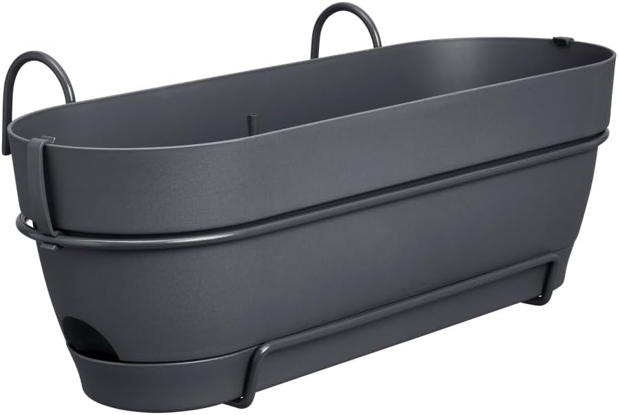elho Vibia Campana Balkonkasten Allin1 50 mit Wasserreservoir - Übertopf für Balkon - 100% recycelte