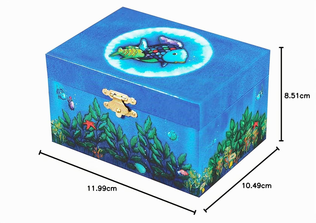 Original Trousselier Paris TROUS91066 - Regenbogenfisch - Schatztruhe - Spieluhr - Ideales Kinderges