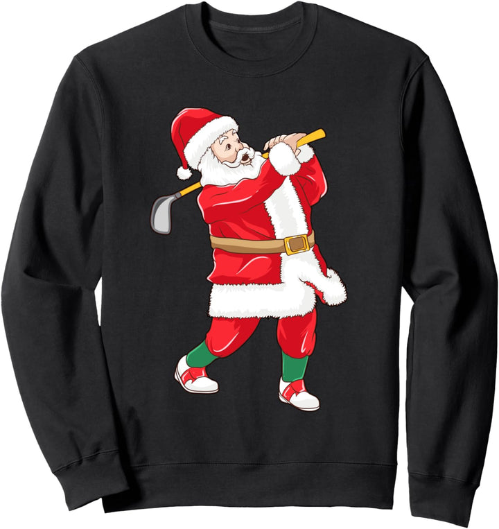 Christmas Golfing Santa Claus Golf Golfer Gift Sweatshirt