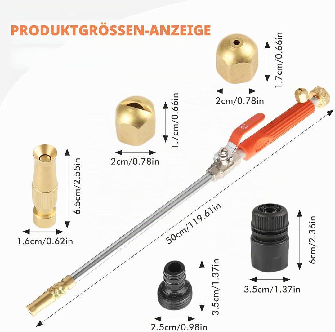 Jet Hochdruck-Hochdruckreiniger, Tragbare Hydrojet Hochdruckreiniger Gartenschlauch Ende, Glasfenste
