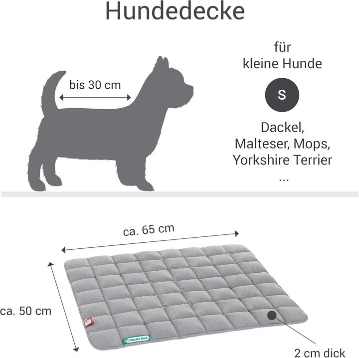 Doctor Bark Hundedecke - weiche, hochwertige Hundematte für kleine Hunde/Welpen, robuste Indoor - Ou