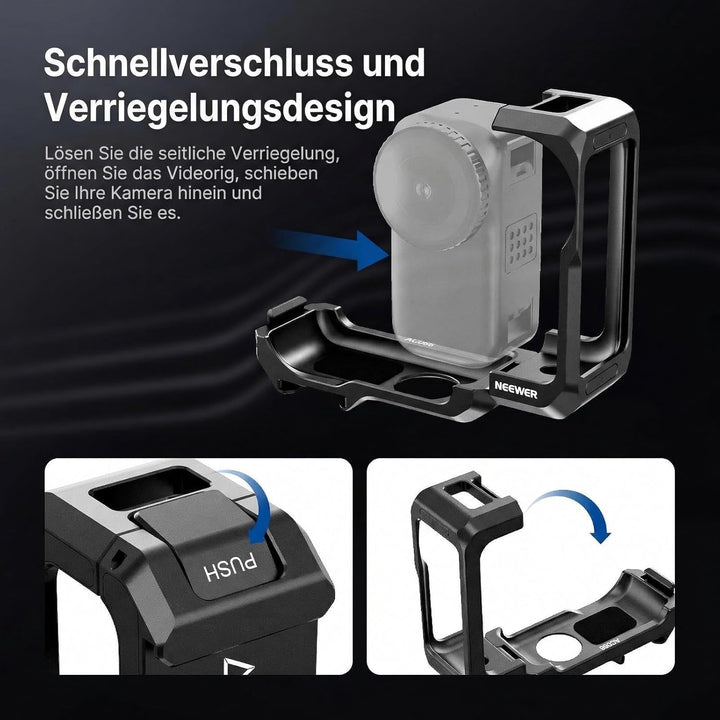 NEEWER Kamerakäfig Cage kompatibel mit DJI Osmo Nano Action Cam und Combo Fotografie Zubehör nur, Qu