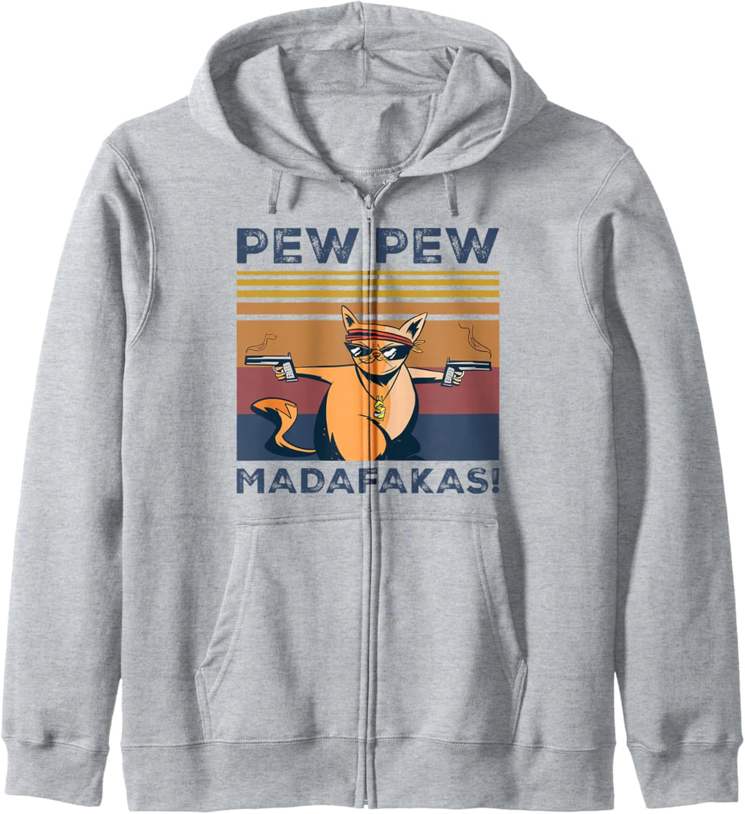 Pew Pew Madafakas Funny Cat Lover Gift Vintage Retro Kapuzenjacke