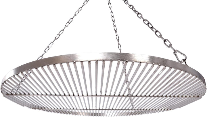 Grillrost Ø 80 cm mit Kette Edelstahl 6 mm Grillstabdicke/Stababstand 10 mm für Schwenkgrill BBQ Dre