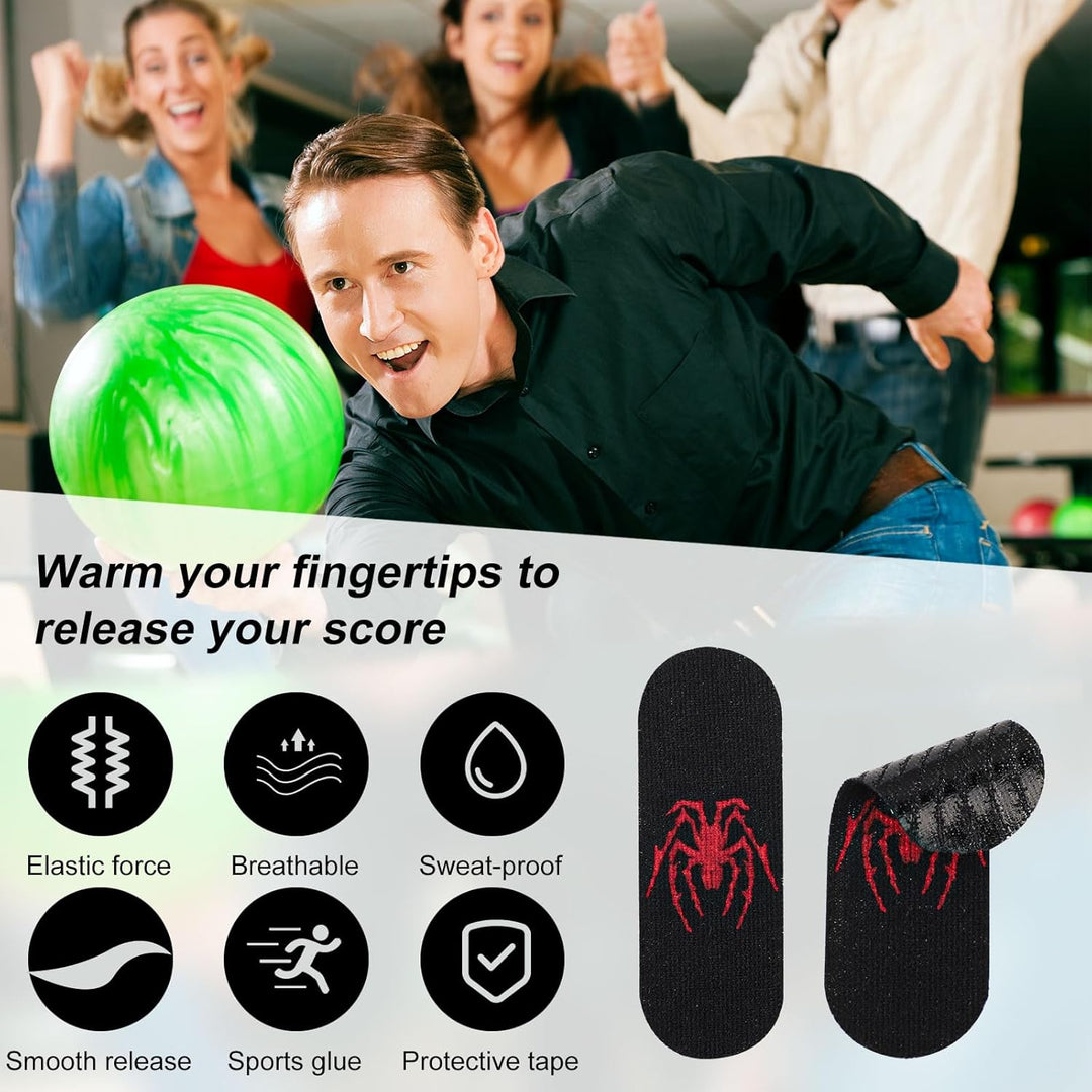 BOXOB 120 Stück Spider Bowling-Fingertape, Elastisches Schützendes Fingereinlageband Atmungsaktives