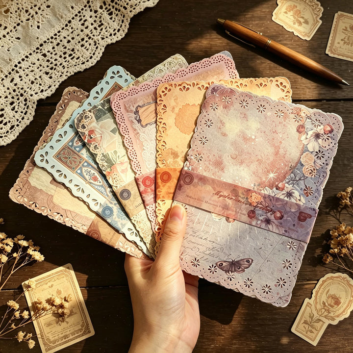 60 Stück Spitze Vintage scrapbooking papier Set, für Brief Schreiben, Scrapbook Papier, Junk Journal