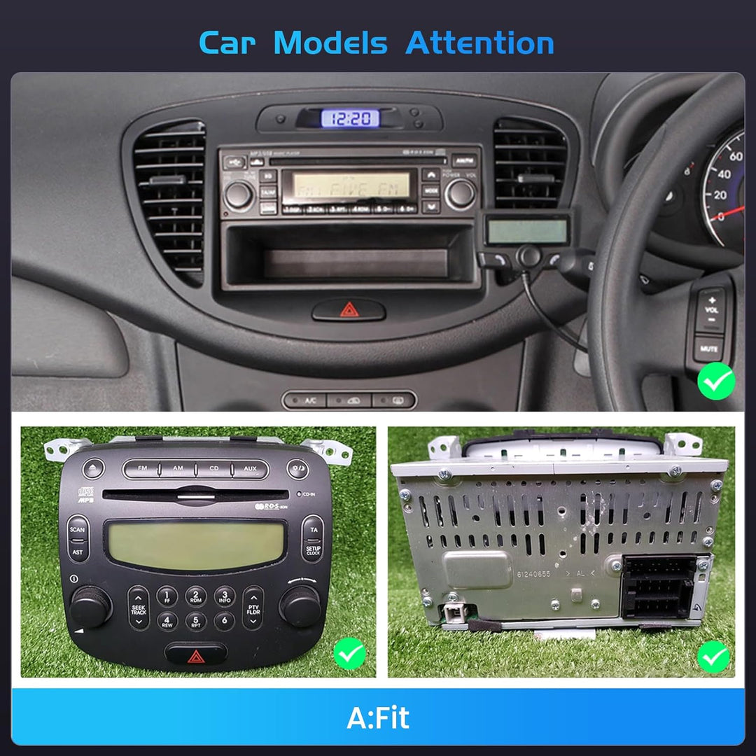 Inefala 4+128G Autoradio für Hyundai i10 2007-2013 Android 15 mit 9'' In-Cell Bildschirm Unterstützu