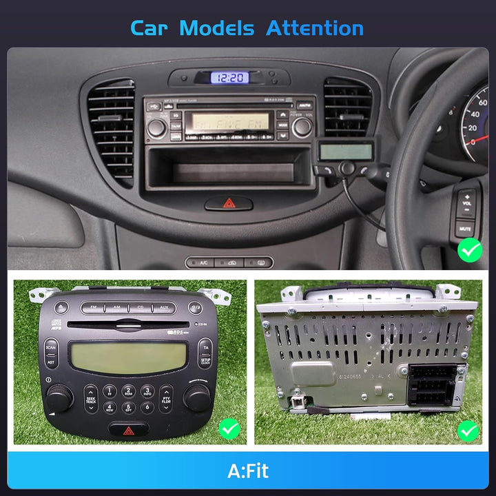 Inefala 4+128G Autoradio für Hyundai i10 2007-2013 Android 15 mit 9'' In-Cell Bildschirm Unterstützu