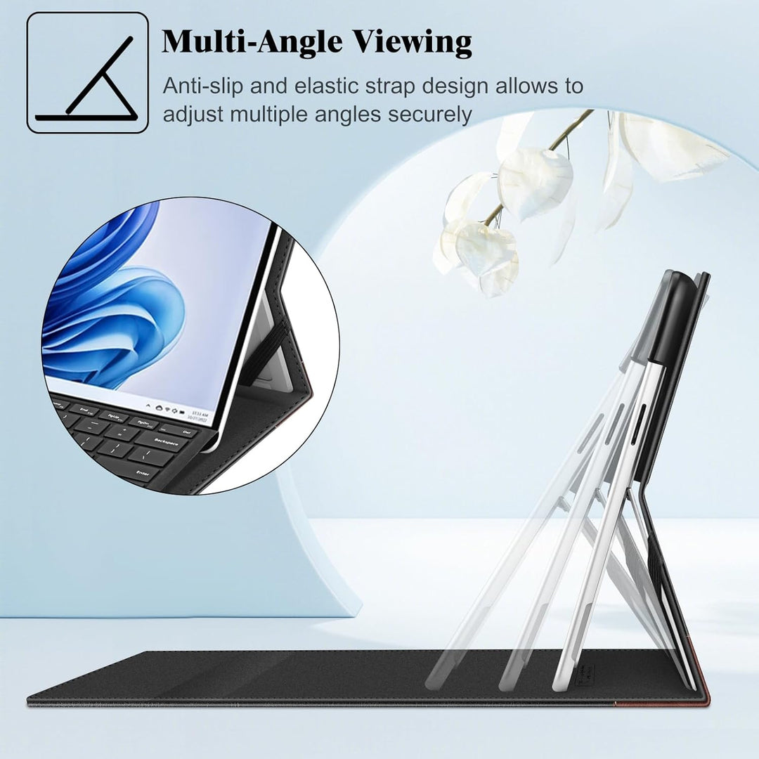 Fintie Schutzhülle für Microsoft Surface Pro 11/10/9, 13 Zoll (33 cm), viele Blickwinkel, Portfolio,