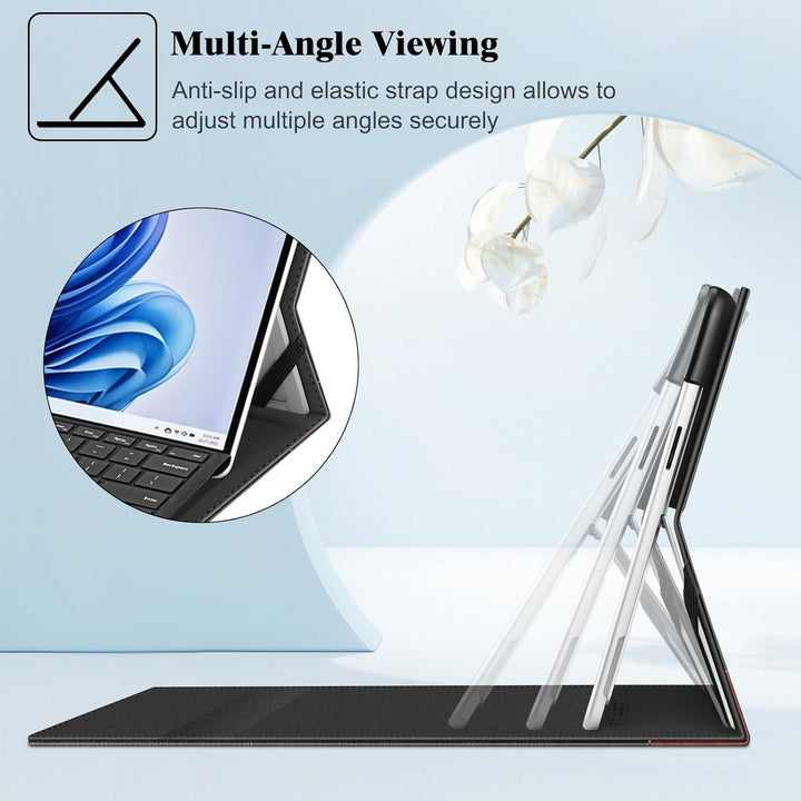 Fintie Schutzhülle für Microsoft Surface Pro 11/10/9, 13 Zoll (33 cm), viele Blickwinkel, Portfolio,