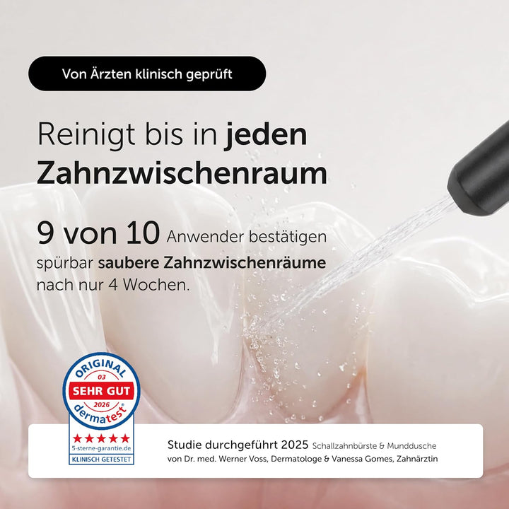 Wondersmile Munddusche PRO - Testsieger 2024 - SmoothFlow-Technologie für optimale Zahn- &amp; Zahnfleis