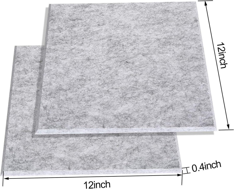 Akustik Panel, AGPtEK 12er Pack Akustische Absorptionsplatten 30,5x30,5x1 cm Schallschutzpaneele, Ho