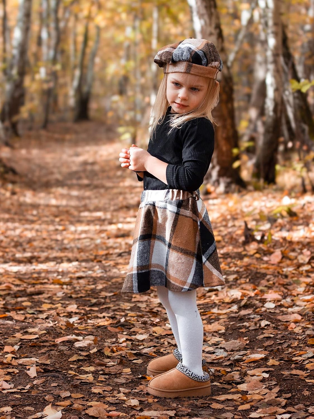 Miipat Kleinkind Mädchen Kleidung Set Mädchen Outfits Set Lange Ärmel Pullover Tops mit Mini Rock Se