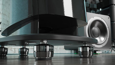 IsoAcoustics Gaia-Serie mit Isolatoren für Lautsprecher und Subwoofer Gaia II, 54 kg max. – 4 Stück