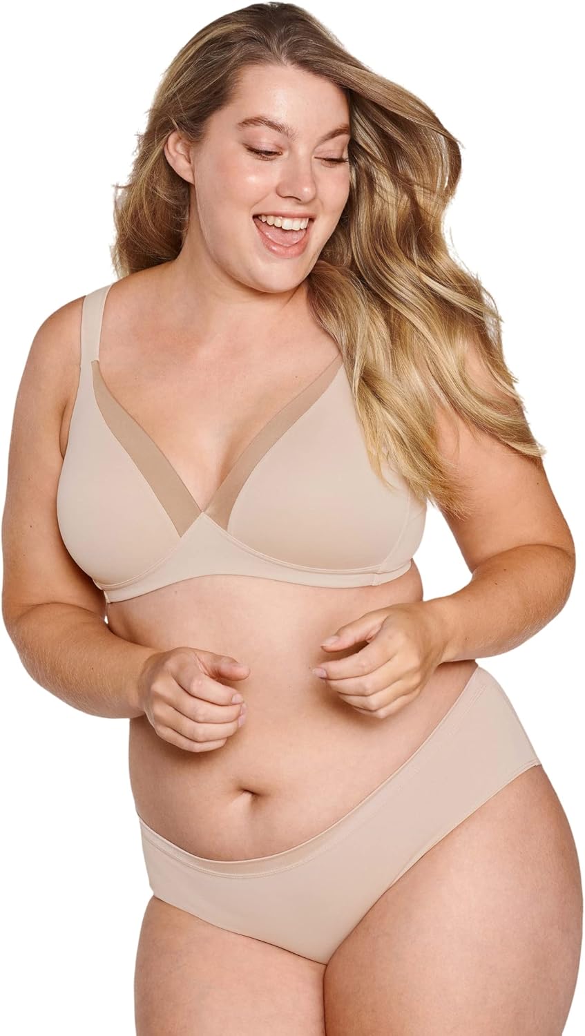 Naturana BH Damen ohne Bügel Cup A-D 100% Angenehm Dank extra Softer Schalen I BH ohne Bügel mit nah