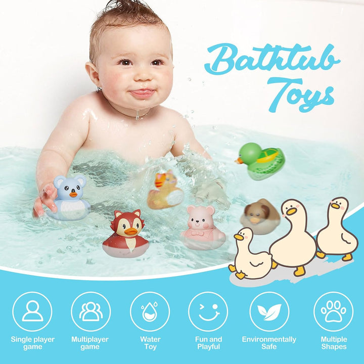25er Set Badeente Baby Gummiente Badewannenspielzeug ohne Löcher Badespielzeug Weiches, schwimmendes