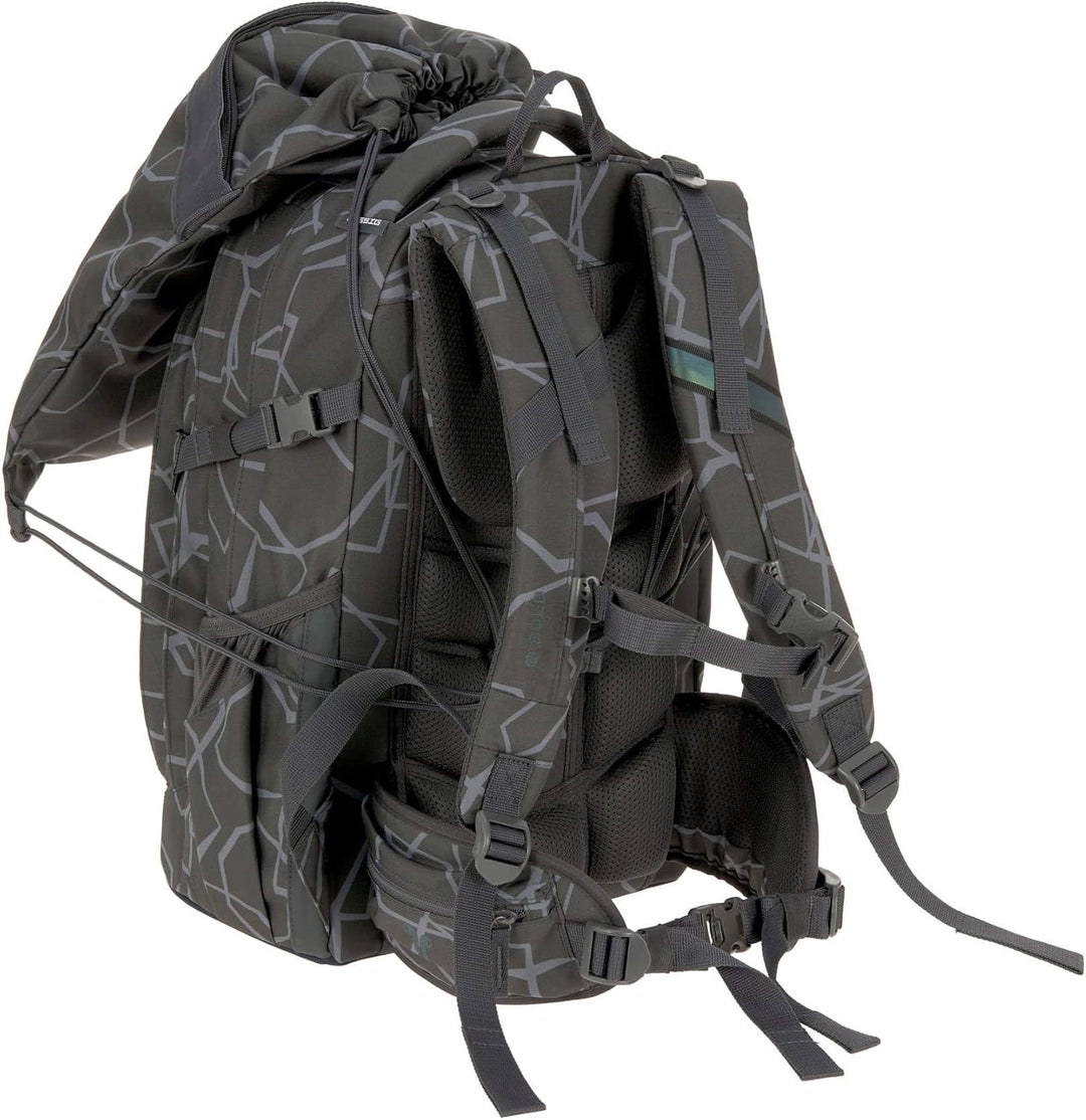 Bold Lässig Kinder Turnbeutel Sportbeutel mit Rucksackfunktion/School String Bag Bold Edges Grey Gra