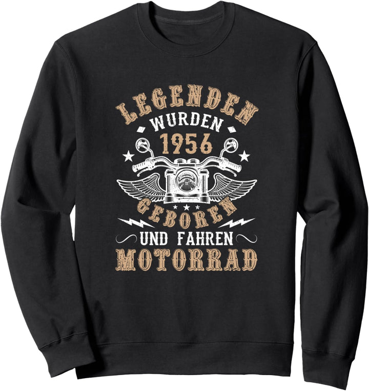 Legenden wurden 1956 geboren Geburtstag Motorrad Fahrer Sweatshirt
