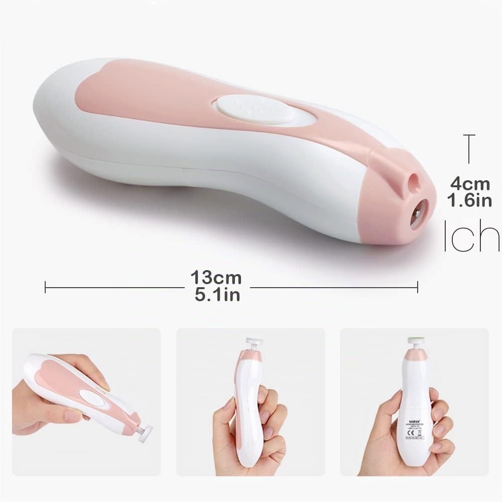 haakaa Baby Nageltrimmer Elektrisch Baby Nagelknipser Set für Neugeborene, Kleinkinder oder Erwachse