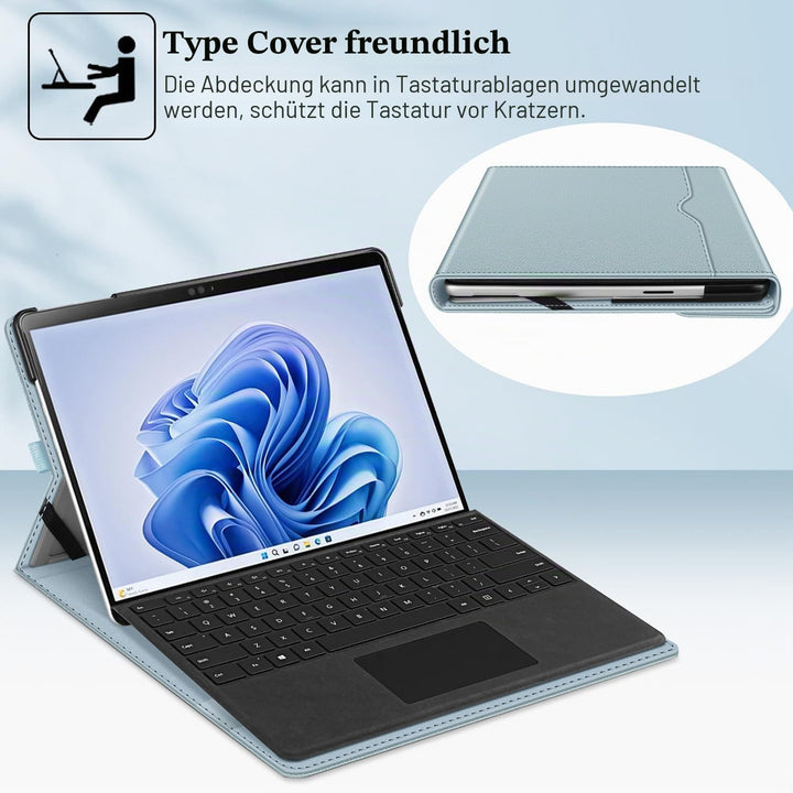Fintie Hülle für Microsoft Surface Pro 9 13 Zoll (2022) - Multi-Sichtwinkel Hochwertigem Kunstleder