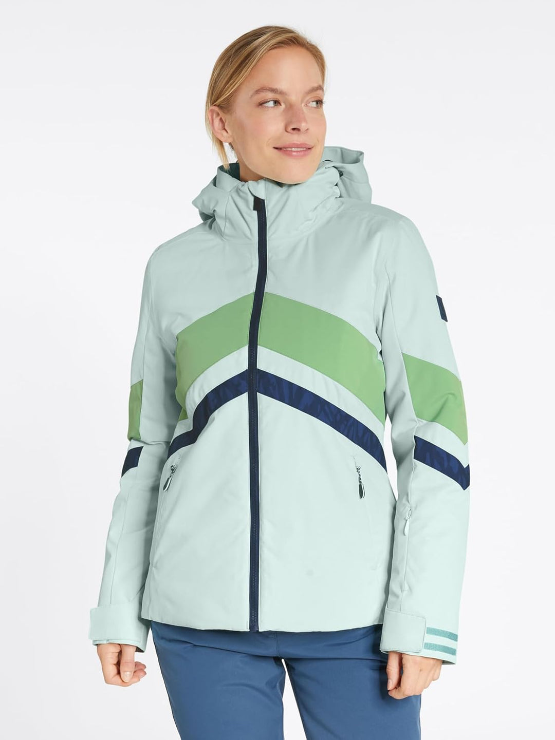 Ziener Damen Telia Ski-Jacke/Winter-Jacke | warm, atmungsaktiv, wasserdicht (1er Pack) 34 Ice Stru,