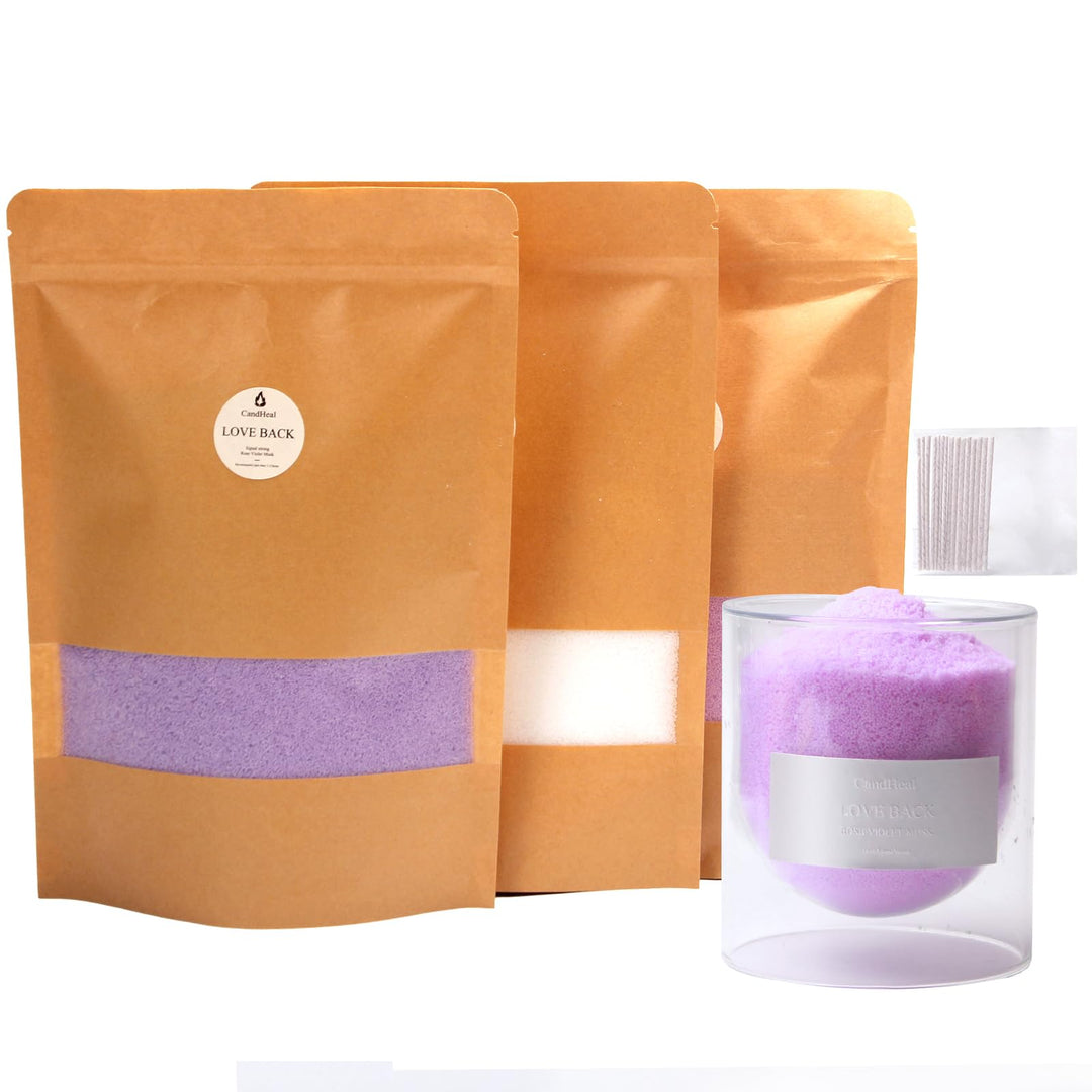 CandHeal Pearled Kerzensand,Duftendes Kerzenwachs für DIY Kerzen, Kerzen selber machen Set mit Docht