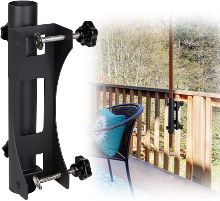 VANROUG Robuste Halterung für Balkonschirme (20 mm - 63 mm), Schirmdurchmesser (23 mm - 38 mm) 1, 1