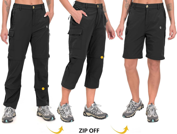 Little Donkey Andy Wanderhose Damen Zip Off Stretch Cabrio Softshellhose Schnell Trocknende mit Reis