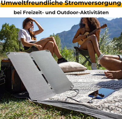 Sunnybag SUNBOOSTER 14 | Tragbares Solarladegerät mit 14 Watt | Faltbar, effizient, wasserfest | 2 U