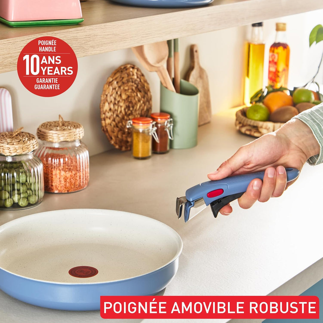 Tefal Ingenio Serenity L829S404 Kochgeschirr, 4-teilig, Standard, Antihaftbeschichtung, sicherer abn