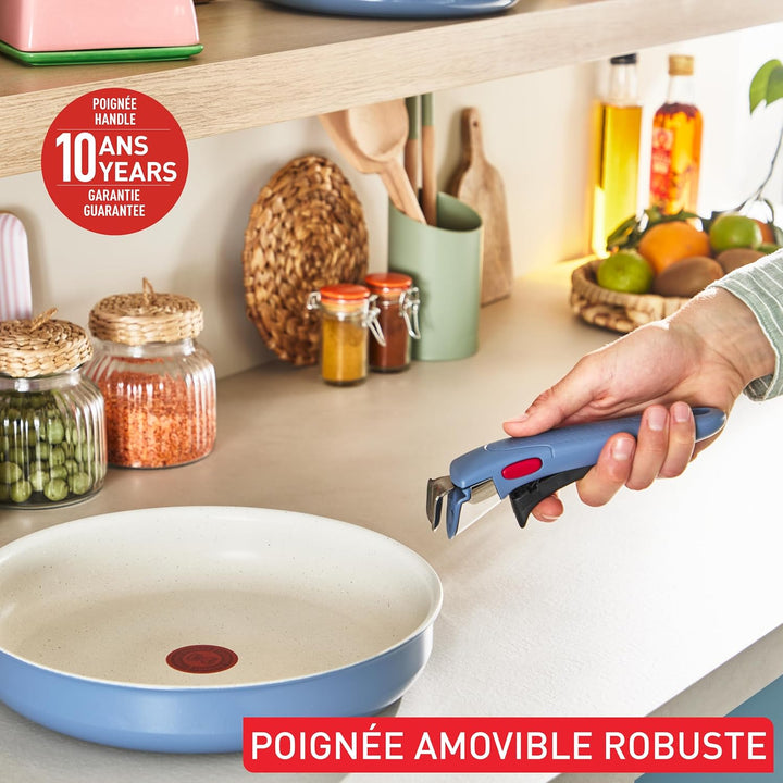 Tefal Ingenio Serenity L829S404 Kochgeschirr, 4-teilig, Standard, Antihaftbeschichtung, sicherer abn