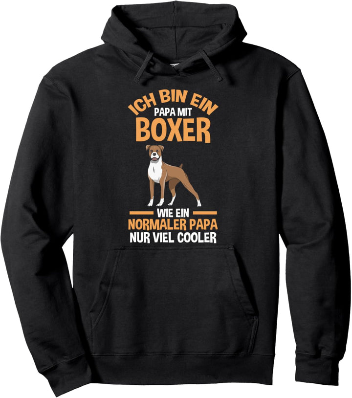 Vater Papa Vatertag Deutscher Boxer Papa Pullover Hoodie