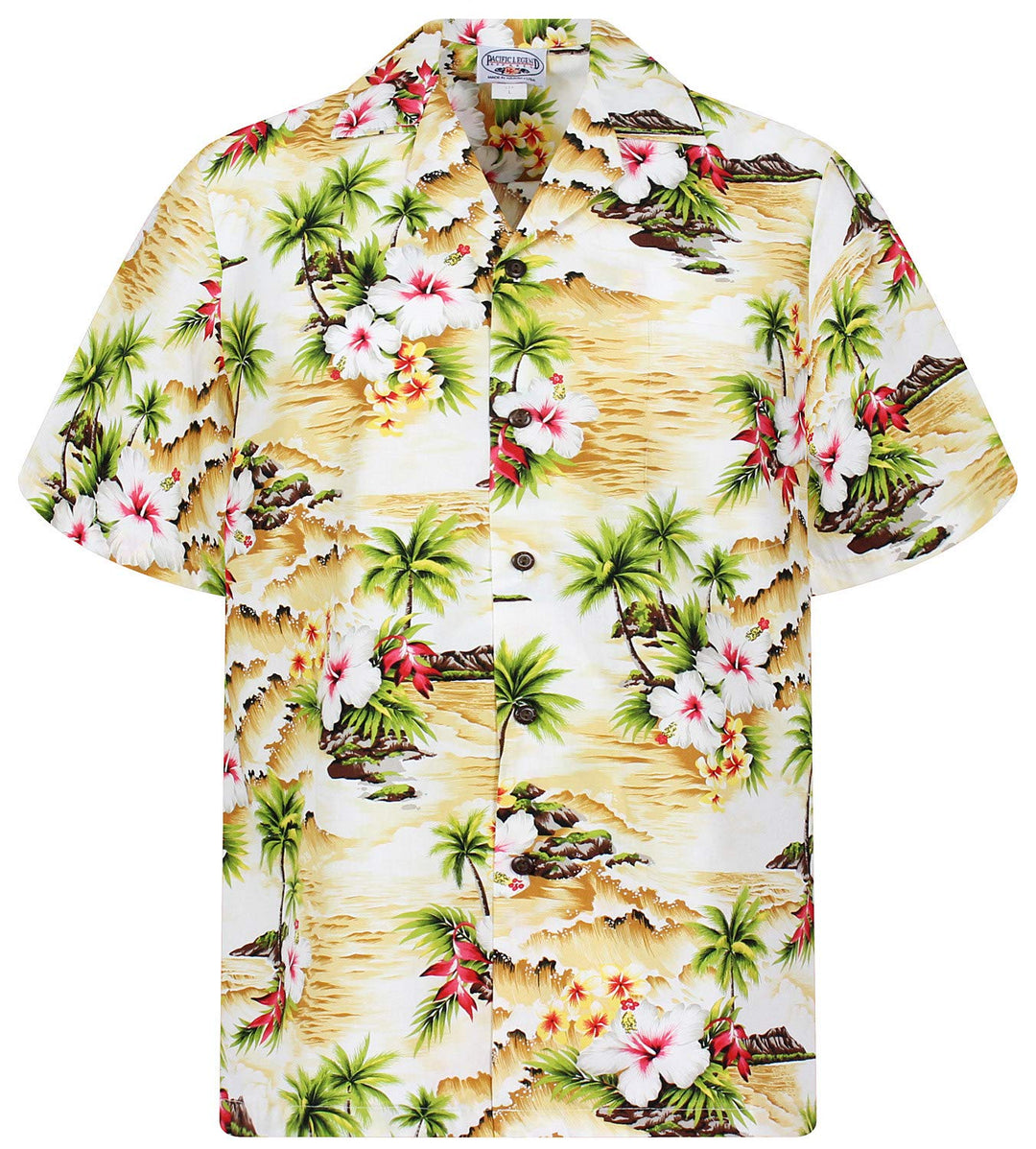 P.L.A. Hawaiihemd, Grösse 4XL, beige