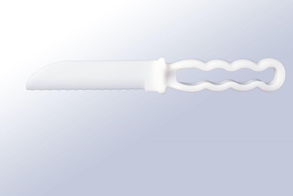 Baguette-Schneidebox Brötchen-Schneidebox mit Kunststoff-Messer (rot), Rot