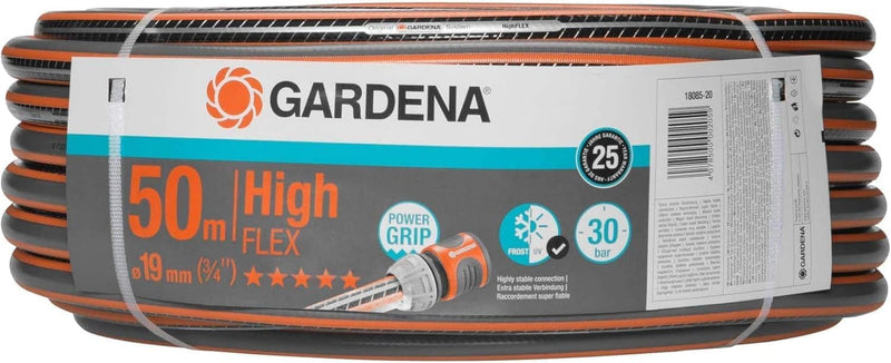 Gardena Comfort HighFLEX Schlauch 19 mm (3/4 Zoll), 50 m: Gartenschlauch mit Power-Grip-Profil, 30 b