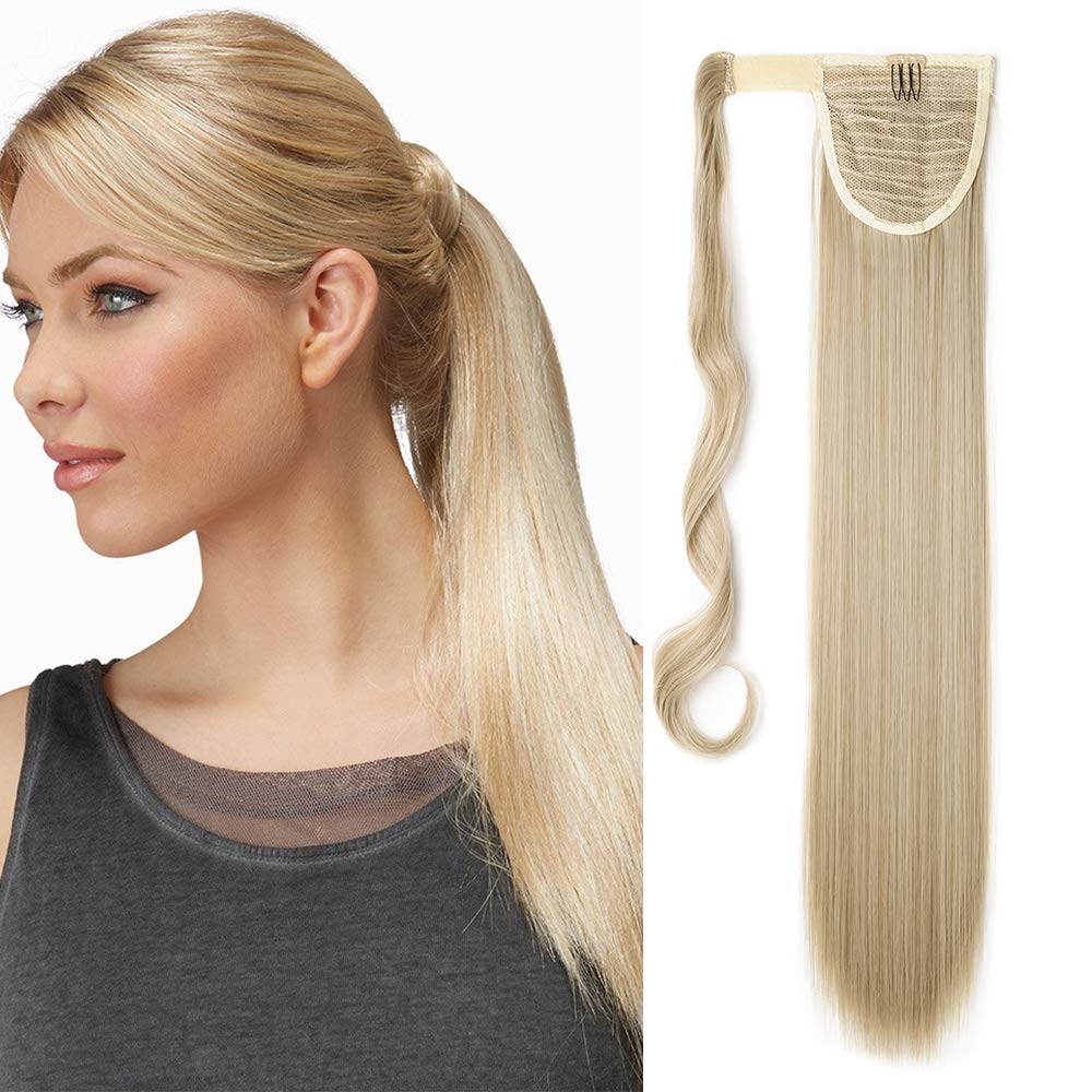 SEGO Ponytail Clip in Pferdeschwanz Extension Haarteil Haarverlängerung Zopf Hair Piece Glatt wie Ec