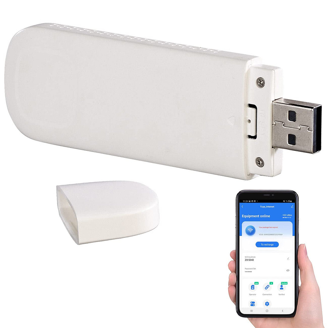 simvalley MOBILE LTE Stick: 4G/LTE-Surfstick, bis 150 Mbit/s, für bis zu 8 Nutzer, App-Verwaltung (W