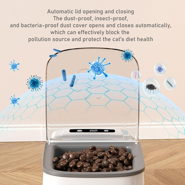 Automatischer Katzen-Futterspender für Nassfutter, automatischer Haustierspender, Sensor, zeitgesteu