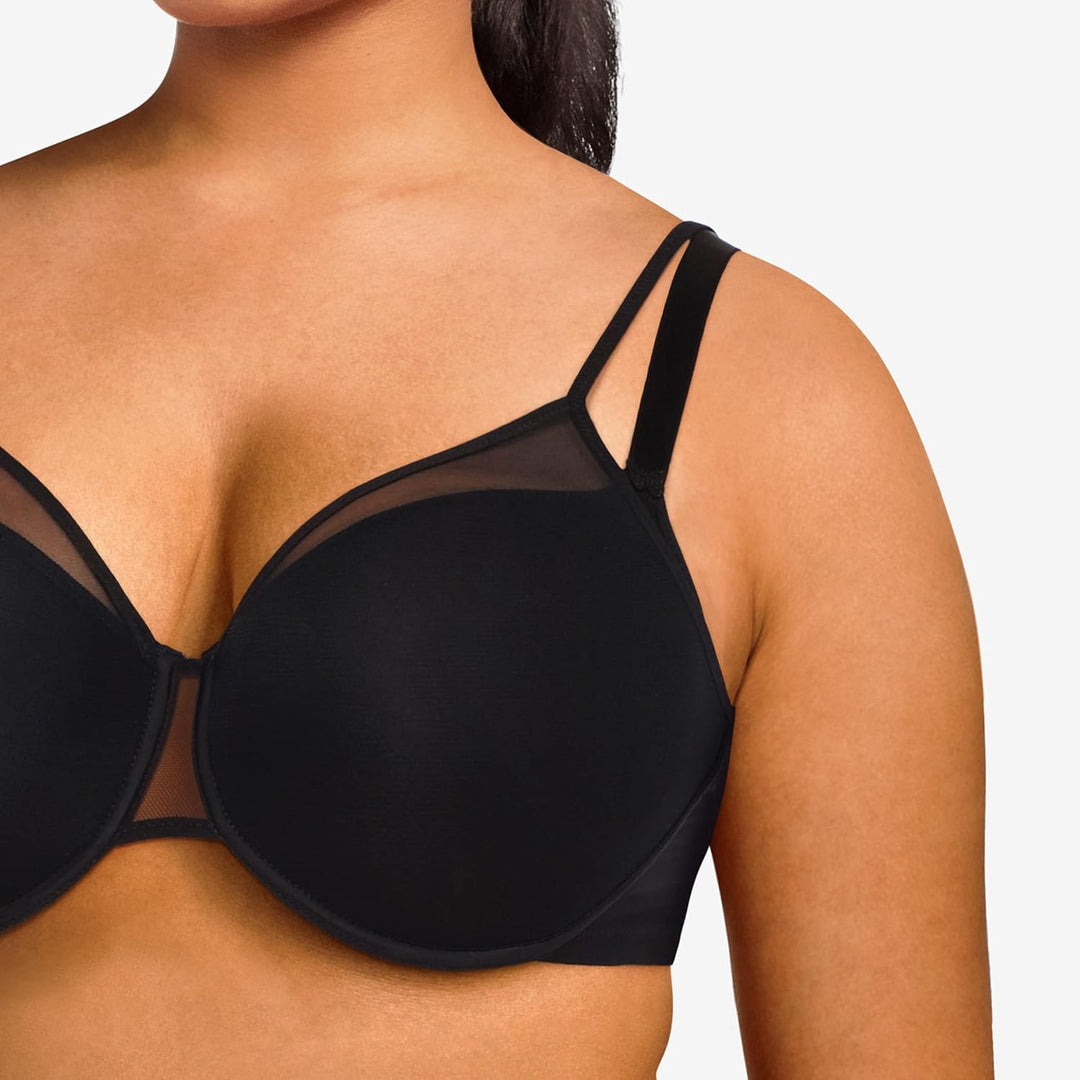 Passionata MISS JOY, Bedeckender Spacer-BH, Damen Unterwäsche T-Shirt 70A Schwarz, T-Shirt 70A Schwa