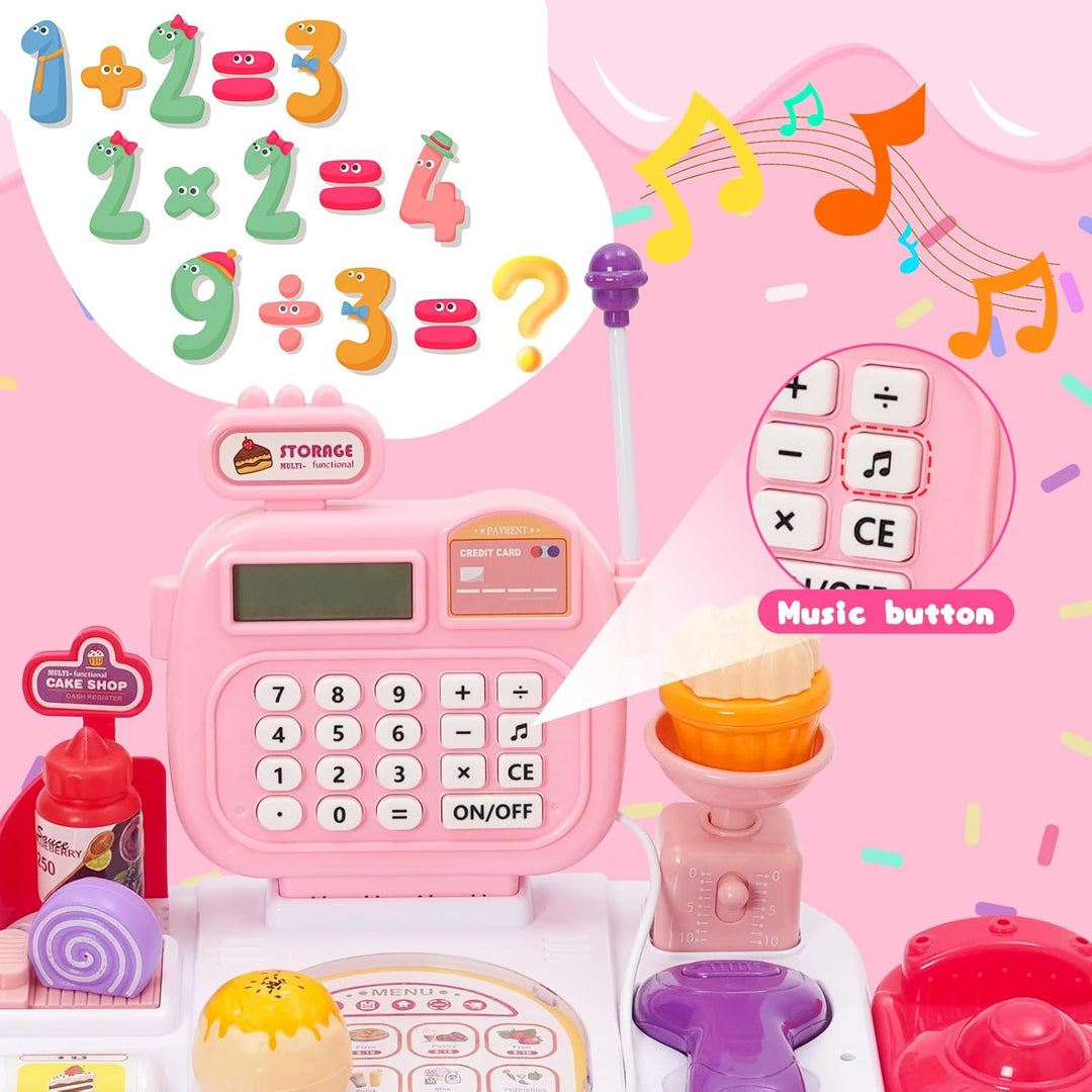 Spielzeug Für Kinder Spielzeug Supermarkt Registrierkasse Mit Scanner, Mit Taschenrechnerfunktion, L