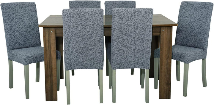 SODERBERGH Stuhlhussen 2er Set Stretch Bezug Jacquard für Stühle Dekoration Esszimmer Hochzeit Feier