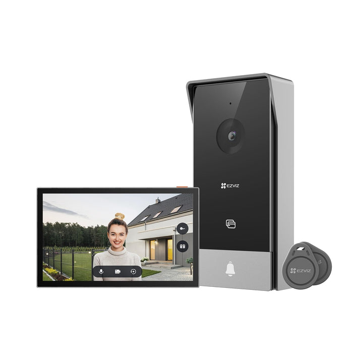 EZVIZ WLAN Video Türsprechanlage, wasserfeste Türklingel mit Türöffner und Kamera, 2-Wege-Audio, 7 Z
