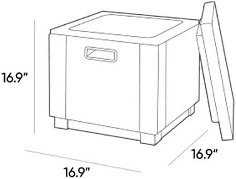 Keter Ice Cube Beer and Wine Cooler Table Perfect for Your Patio, Picnic, and Beach Accessories, Bro