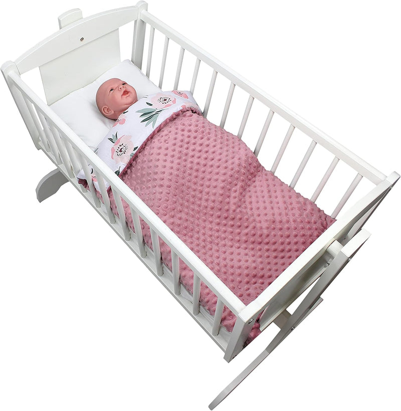 TupTam 2er Set Baby Decken Einschlagdecke 85x85 cm für Autositz Babyschale Babydecke Wiegendecke Min