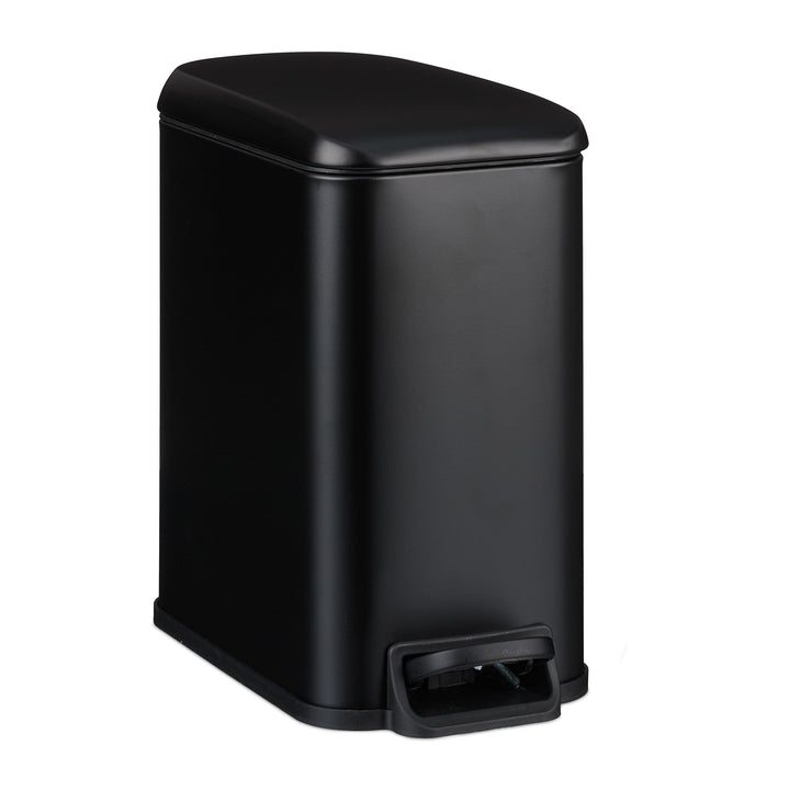 Relaxdays Mülleimer Bad, 5 l, Kosmetikeimer mit Soft-Close, matte Optik, entnehmbarer Inneneimer, Tr