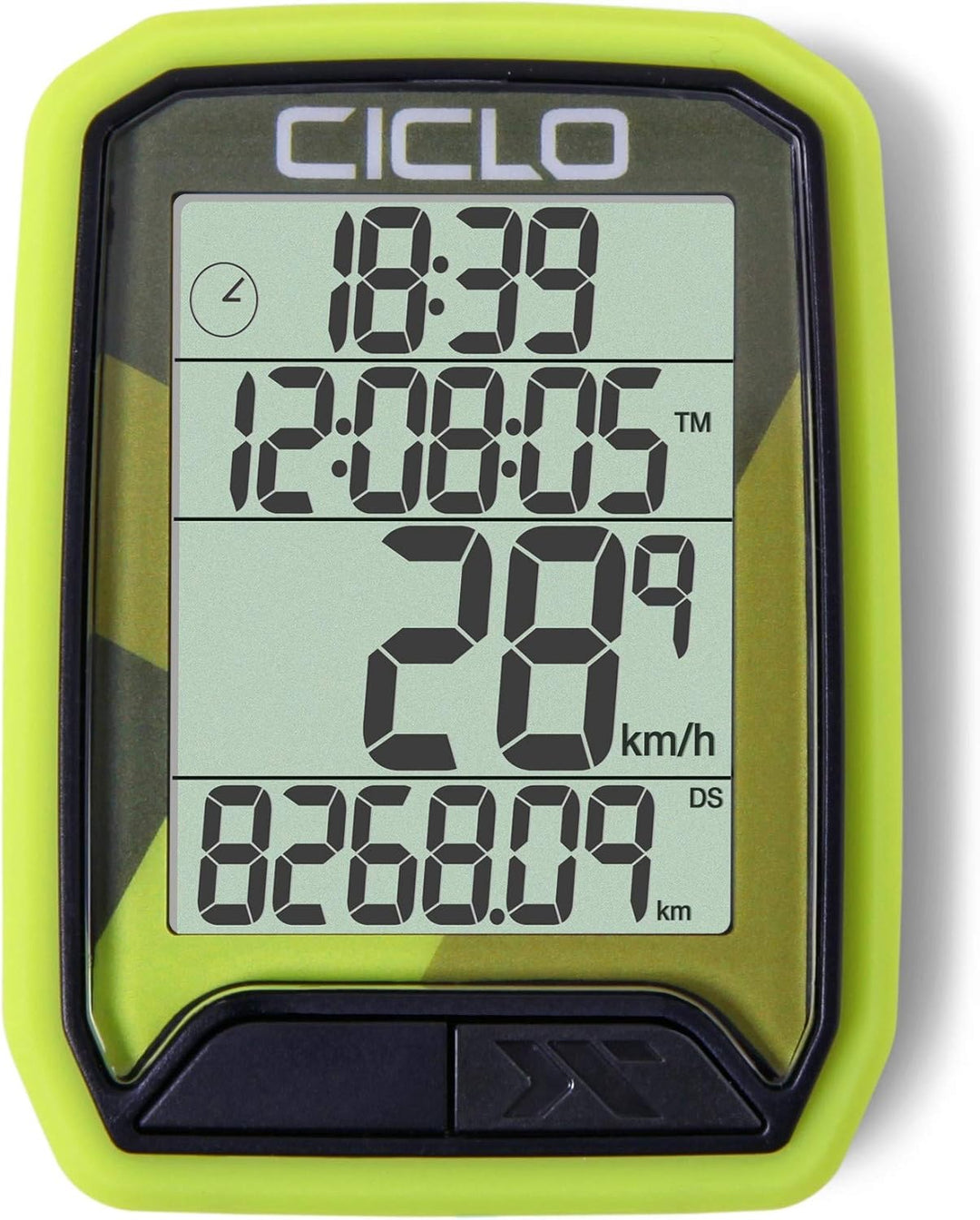 CICLO PROTOS 213 drahtloser Fahrradcomputer, mit 13 Funktionen in grün, in grün