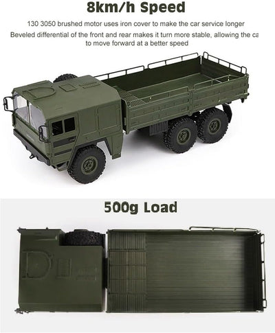 OnundOn RC LKW Ferngesteuert 1:16 Fernbedienung Auto Modell Militär Spielzeug RC Army Truck 2,4G 6WD