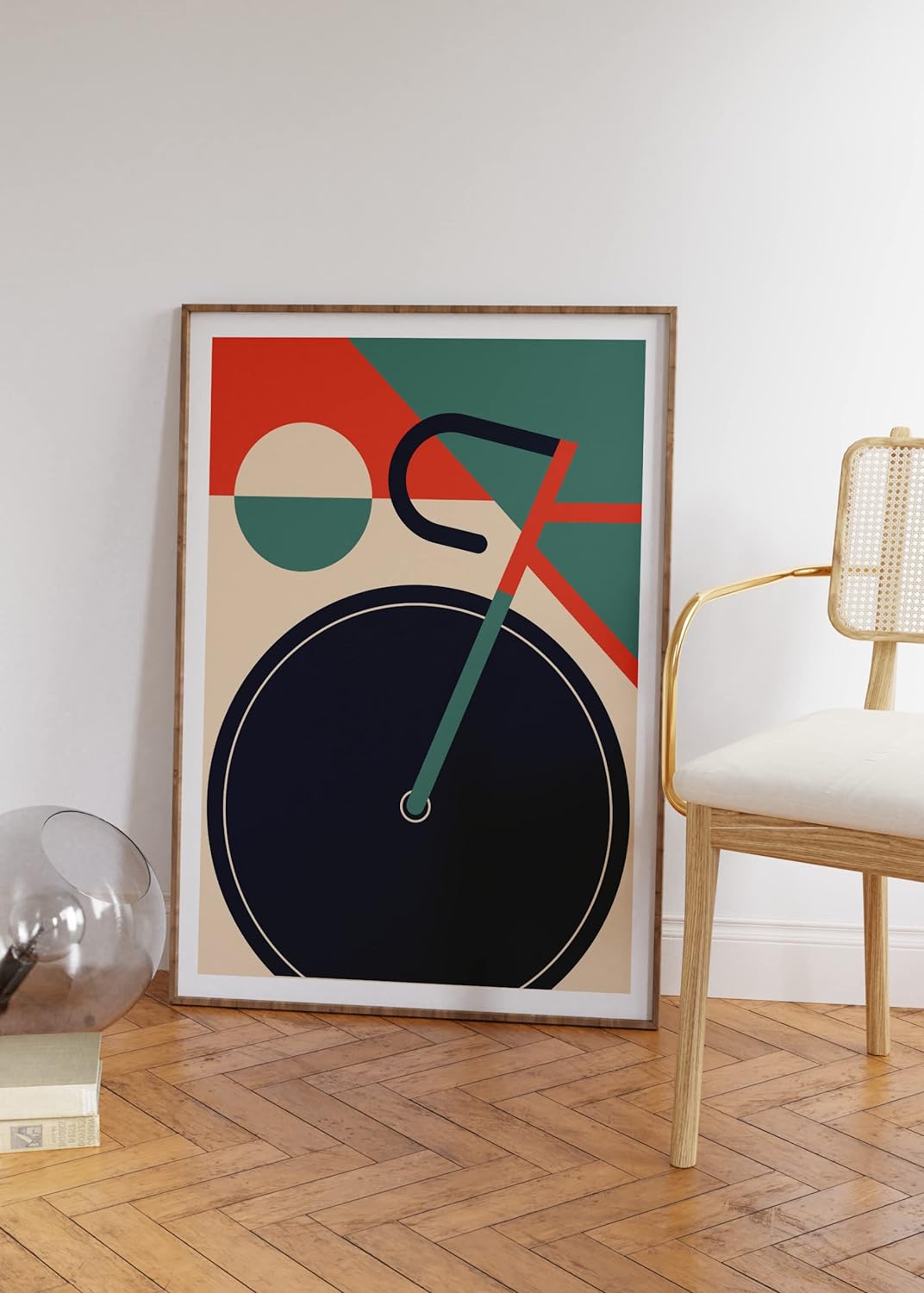 Generisch Fahrrad Bauhaus Poster | Vintage Mid-Century Stil A2 (59,4x42 cm)