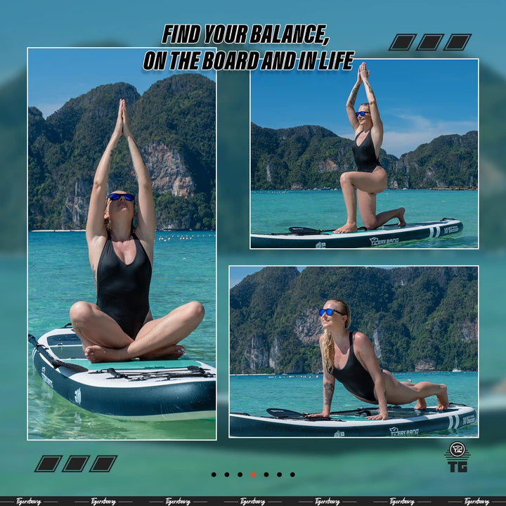 TIGERXBANG SUP Boards Stand Up Paddling Board, aufblasbare Paddle-Boards Defender-Pro-Kollektion Bla